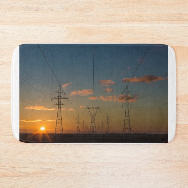 Item preview, Electricity transmission tower sunset view designed and sold by EngineersArt.