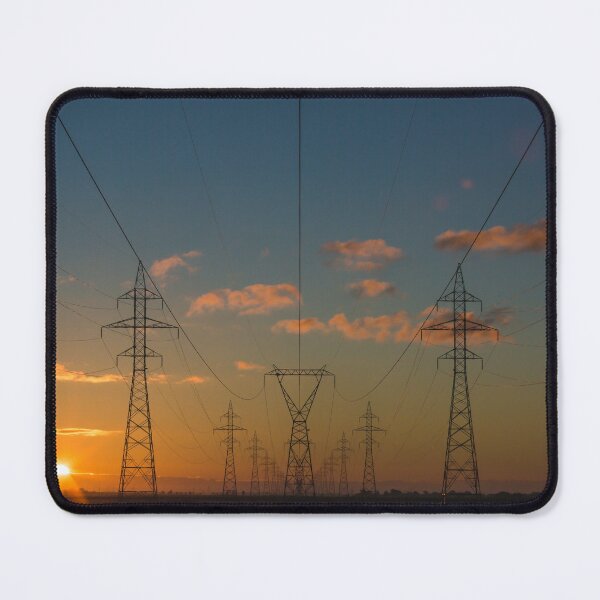 Item preview, Electricity transmission tower sunset view designed and sold by EngineersArt.