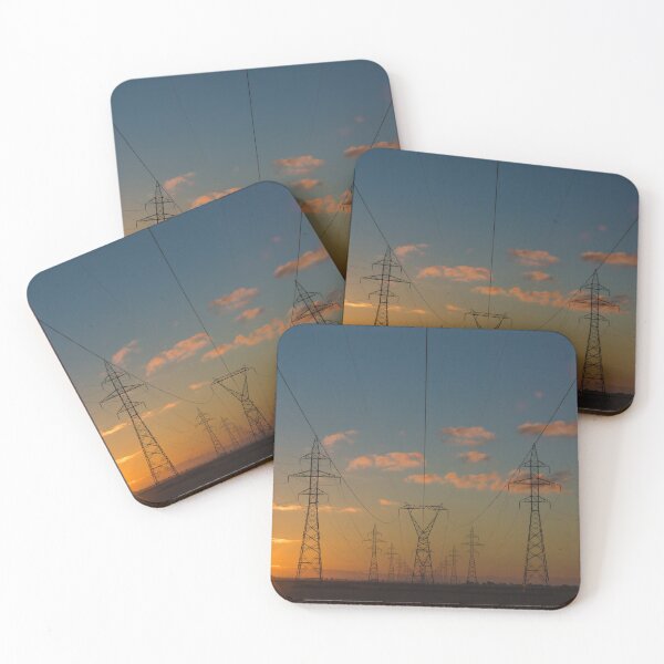 Item preview, Electricity transmission tower sunset view designed and sold by EngineersArt.
