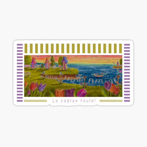 Linda Molloy - "Le caplan roule" (2e version)  Sticker