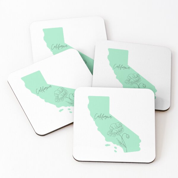 Item preview, California - State Flower - Seafoam Green designed and sold by CozyMcGee.