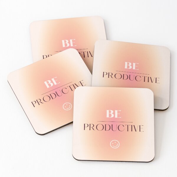 Item preview, be productive smiley gradient background designed and sold by Talitha Marya.