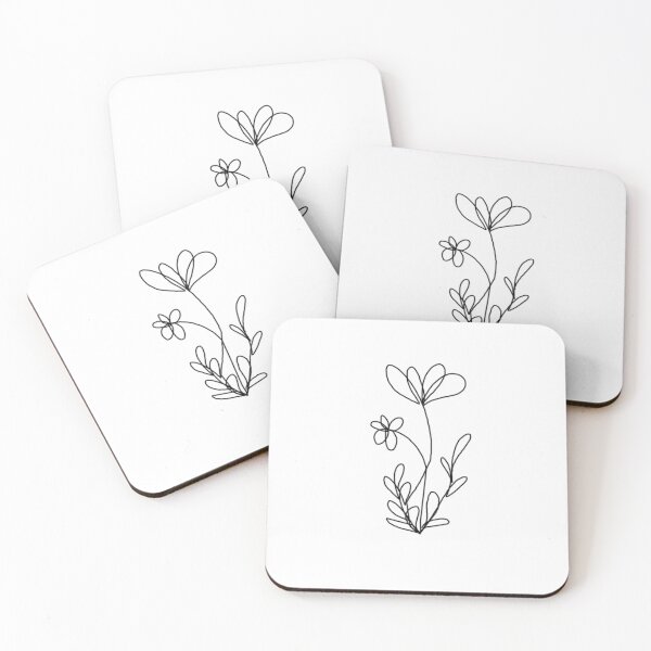Item preview, Floral line drawing designed and sold by jayjayjules.