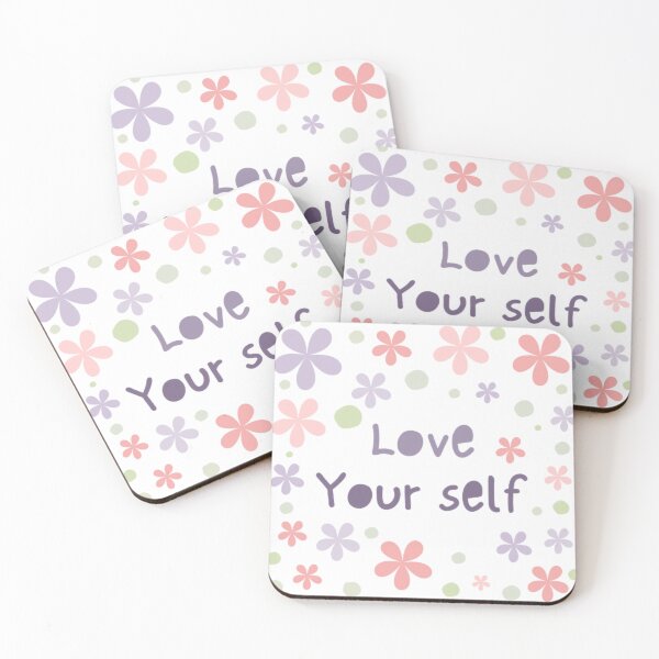 Item preview, Love your self, inspirational life quote and cute floral design ( colour palette,color palete designed and sold by Sanaura.