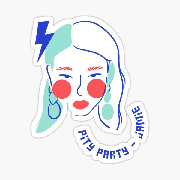 Pity Party Sticker for Sale by jenniedesu