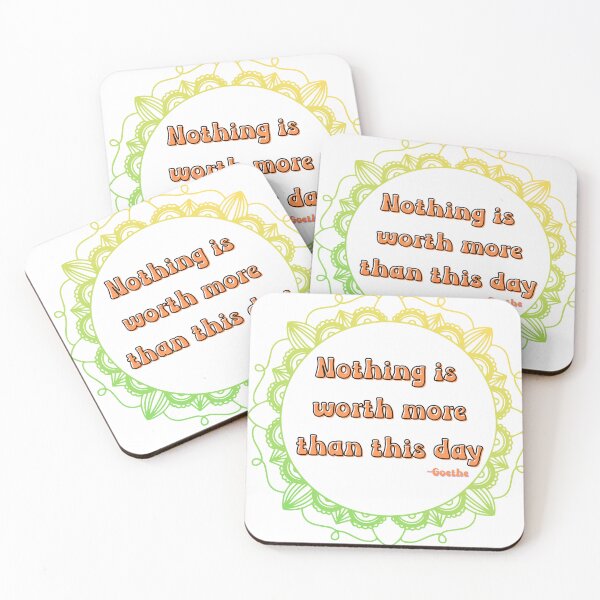Item preview, Nothing is worth more than this day-positive saying in orange, green and yellow.  designed and sold by Mary Egan.