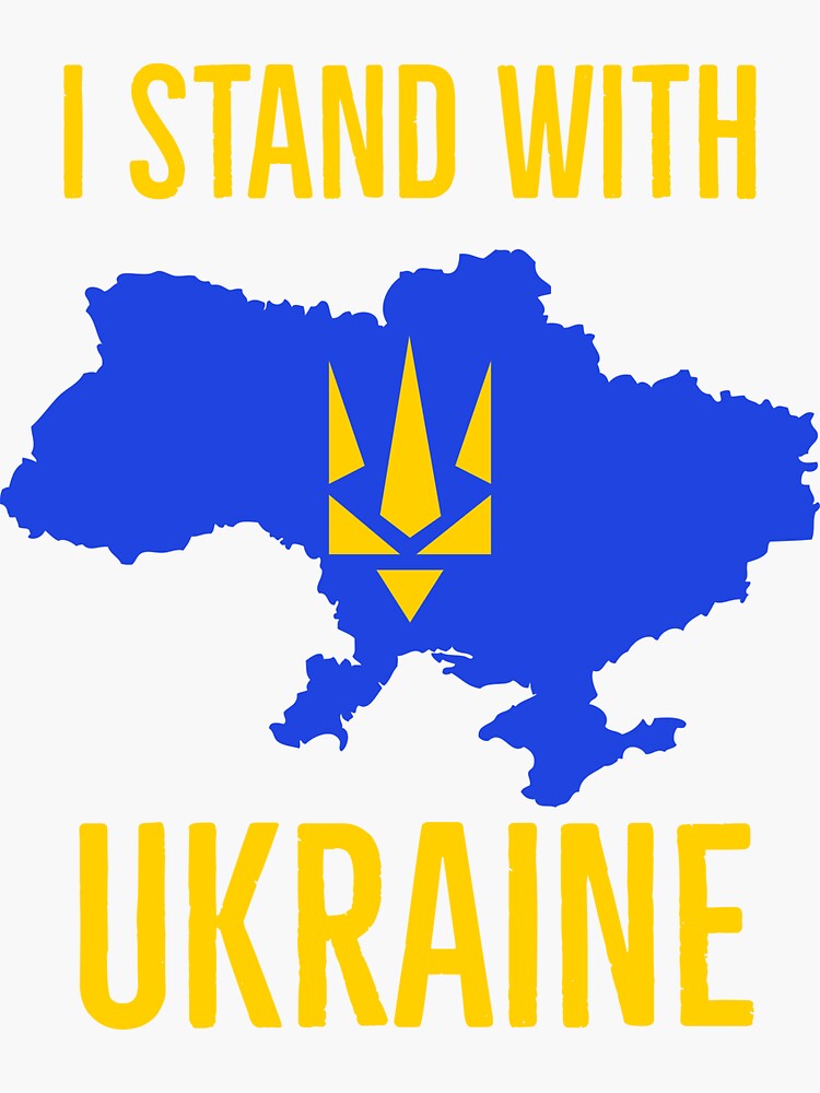 Sticker « Je suis avec l'Ukraine, le soutien de l'Ukraine, nous sommes avec l'Ukraine, la 