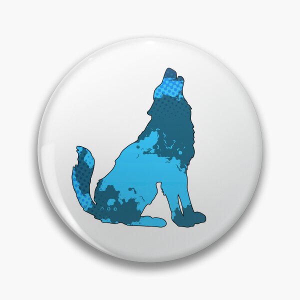 Item preview, Howling Wolf silhouette blue moon designed and sold by outkast-oasis.