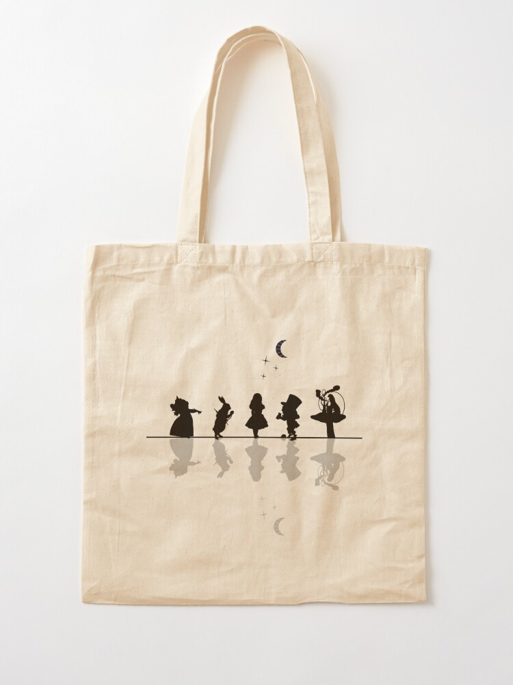 Alice in Wonderland Silhouette Tote Bag