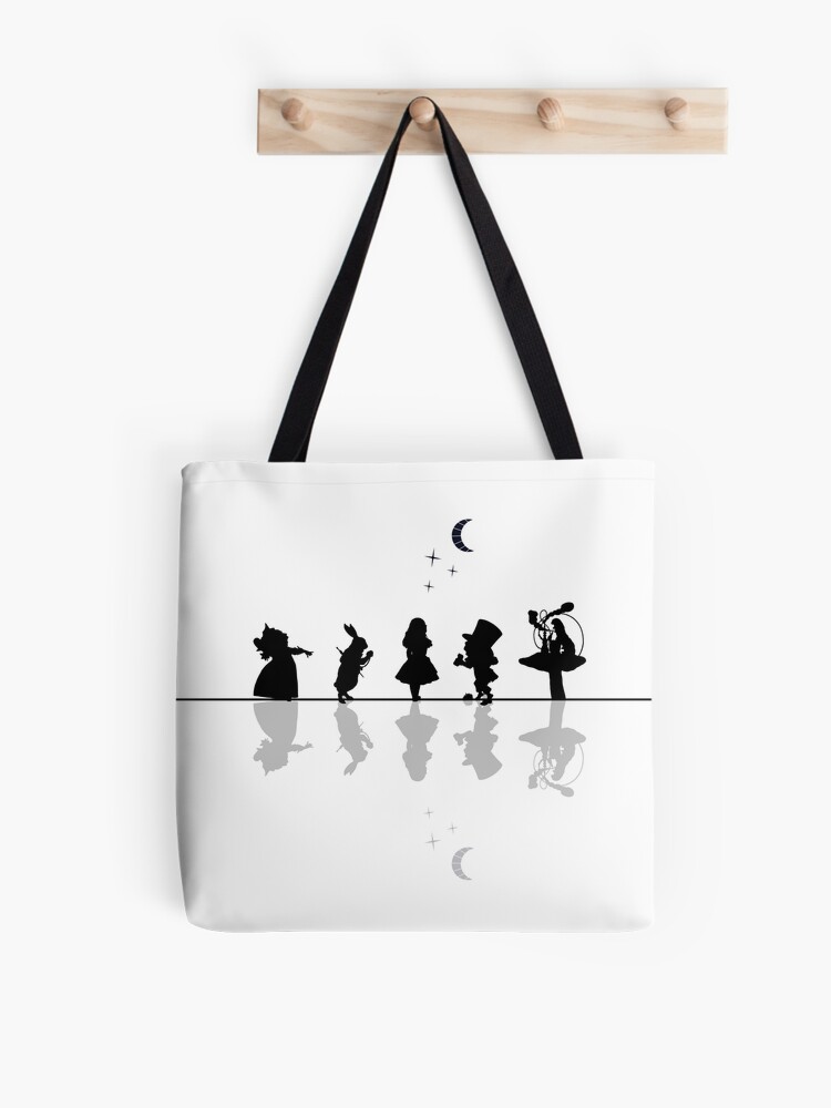 Alice in Wonderland Silhouette Tote Bag