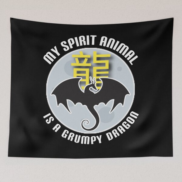 Item preview, My spirit animal is a grumpy dragon. designed and sold by Umiska.