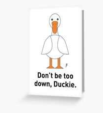 WHITE DUCK CARD 1 Greeting Card