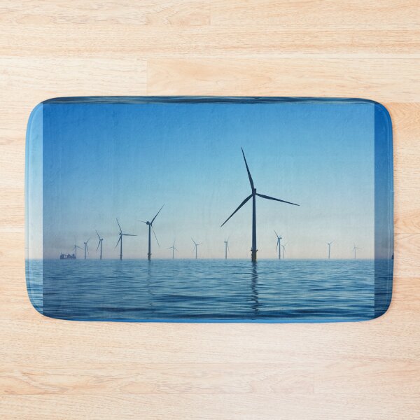 Item preview, Windmill on blue ocean designed and sold by EngineersArt.