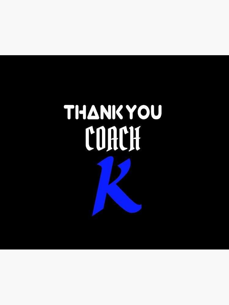 Thank You Coach K Duvet Cover