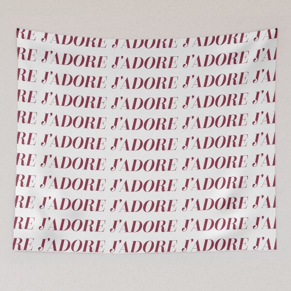 Aperçu de l'œuvre texte jadore (rouge) créée et vendue par teethfairy.
