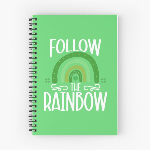Item preview, Follow The Rainbow, Saint Patricks Rainbow Pin Button,Irish Lucky Four Leaf clover T-shirt and Mug designed and sold by Eddyed.