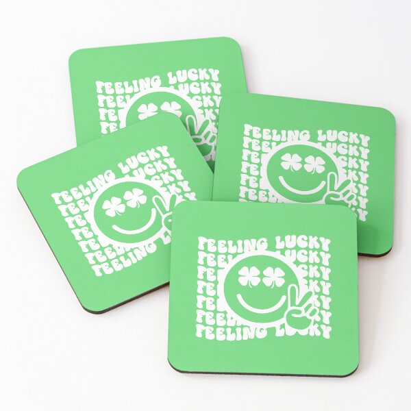 Item preview, Feeling Lucky Happy Face, Saint Patricks Celebration,Irish Lucky Four Leaf clover,Peace signe T-shirt and Mug designed and sold by Eddyed.
