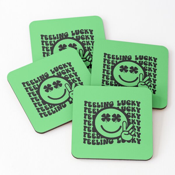 Item preview, Feeling Lucky Happy Face, Saint Patricks Celebration,Irish Lucky Four Leaf clover,Peace signe T-shirt and Mug designed and sold by Eddyed.