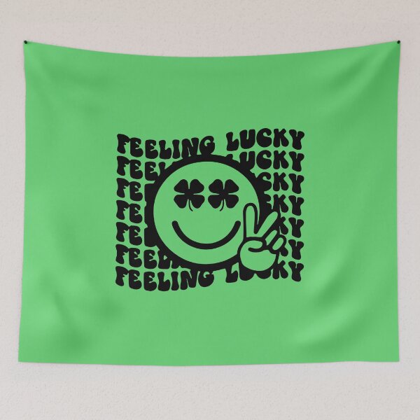 Item preview, Feeling Lucky Happy Face, Saint Patricks Celebration,Irish Lucky Four Leaf clover,Peace signe T-shirt and Mug designed and sold by Eddyed.