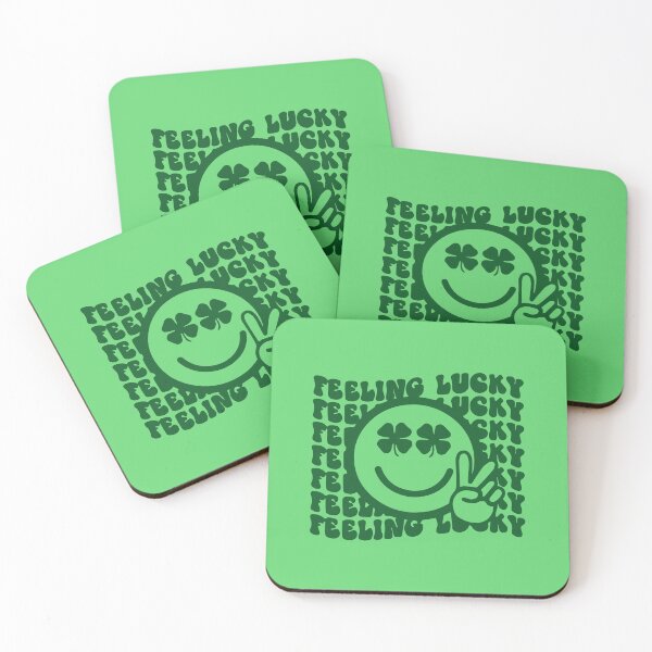 Item preview, Feeling Lucky Happy Face, Saint Patricks Celebration,Irish Lucky Four Leaf clover,Peace signe T-shirt and Mug designed and sold by Eddyed.