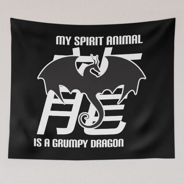 Item preview,  My spirit animal is a grumpy dragon. designed and sold by Umiska.