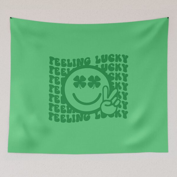 Item preview, Feeling Lucky Happy Face, Saint Patricks Celebration,Irish Lucky Four Leaf clover,Peace signe T-shirt and Mug designed and sold by Eddyed.