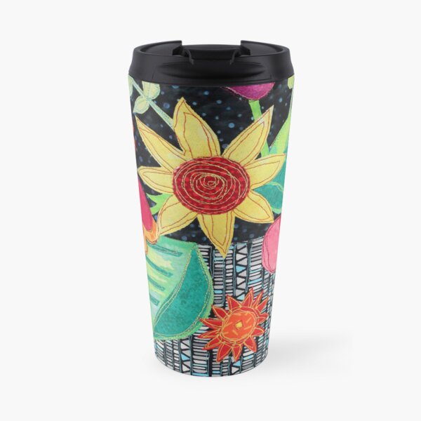 Basket of Wildflowers Travel Coffee Mug