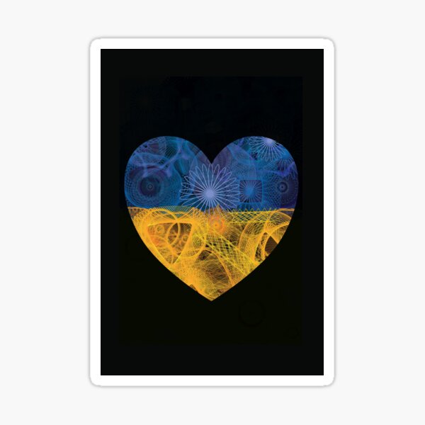Spirograph love for Ukraine Sticker