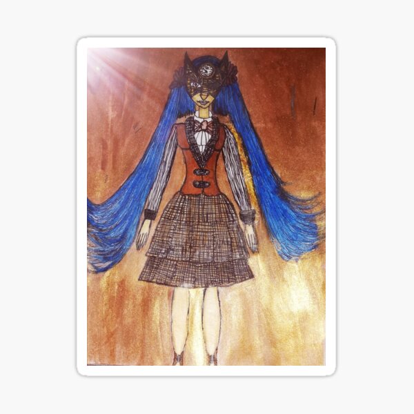 Sherlock Holmes cat girl steampunk Sticker