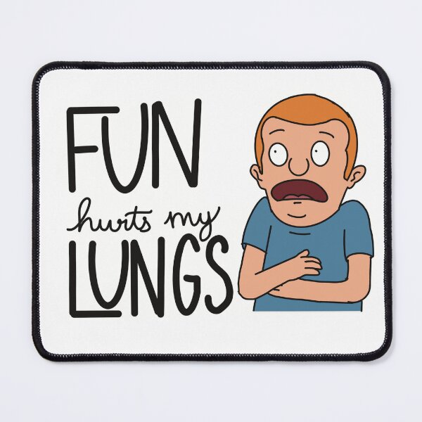 Item preview, Regular Sized Rudy Fun Hurts my Lungs Sticker designed and sold by HistoricalNerdy.