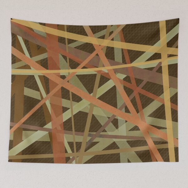 Item preview, Shades of Orange Lines Abstract Digital Art Design designed and sold by AMSonArt.