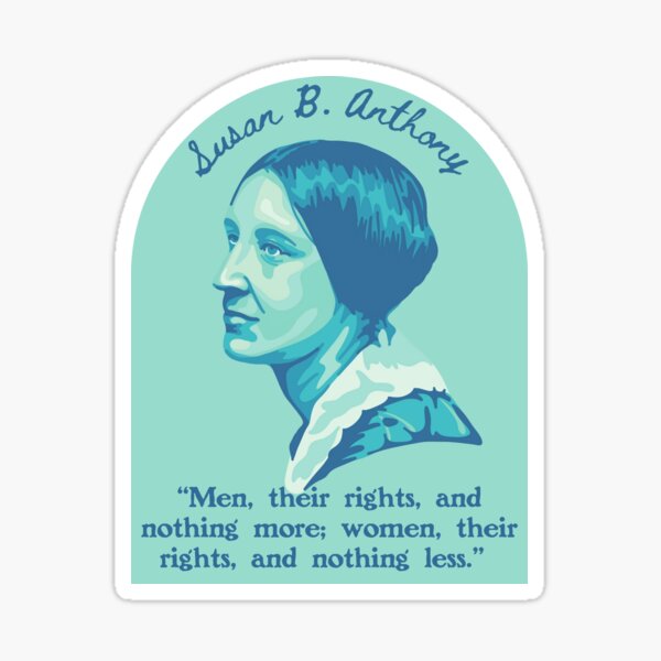 Vista previa del artículo con la obra «Retrato y cita de Susan B. Anthony», diseñado y vendido por Unhinged Heather.