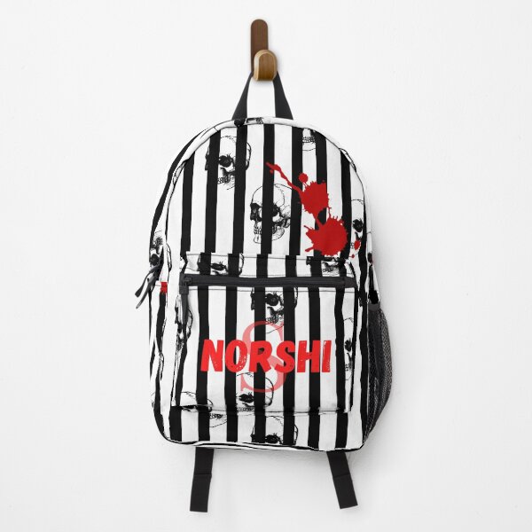 Item preview, Black and White Striped Skull Print designed and sold by Sassy Norshi.