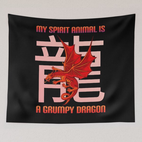 Item preview,  My spirit animal is a grumpy dragon. designed and sold by Umiska.