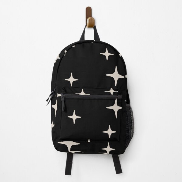 Item preview, Colorful Sparkling Stars Pattern 180 Black and Linen White designed and sold by tonymagnerart.