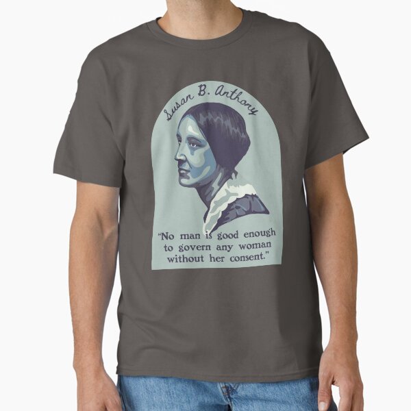 Vista previa del artículo con la obra «Retrato y cita de Susan B. Anthony», diseñado y vendido por Unhinged Heather.