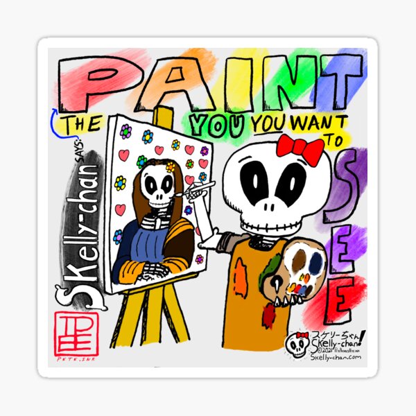 Skelly-chan: Paint the YOU Sticker