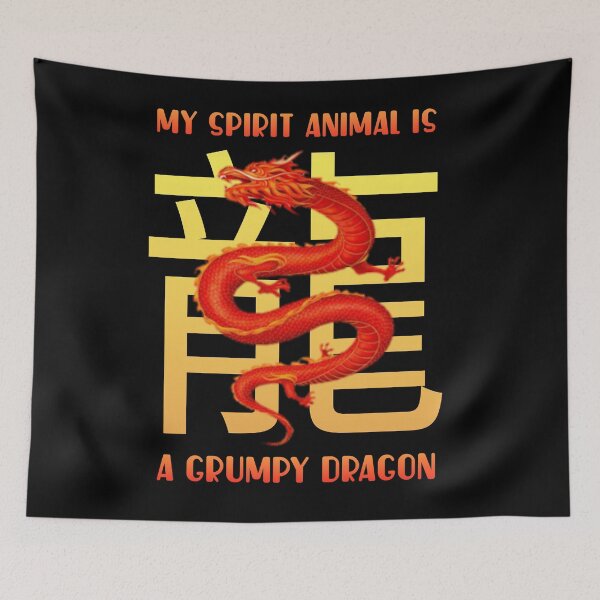 Item preview, My spirit animal is a grumpy dragon. designed and sold by Umiska.