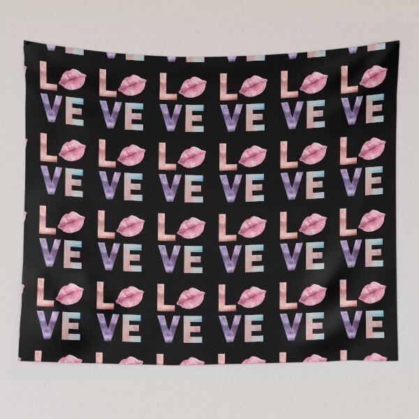 Item preview, Love Text wattercolors shirt designed and sold by Dunn Designs.