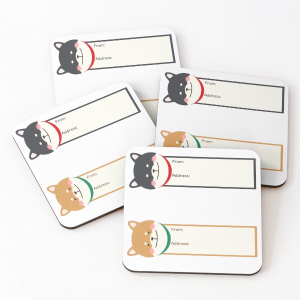 Item preview, Shiba Mail Address Sender Sticker designed and sold by takenoko-3.