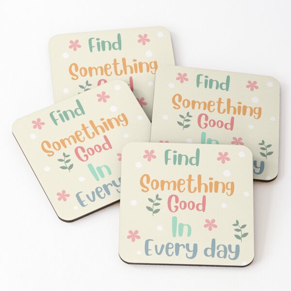 Item preview, Findsomething good in everyday, inspirational life quote and cute floral design ( colour palette,color palete designed and sold by Sanaura.