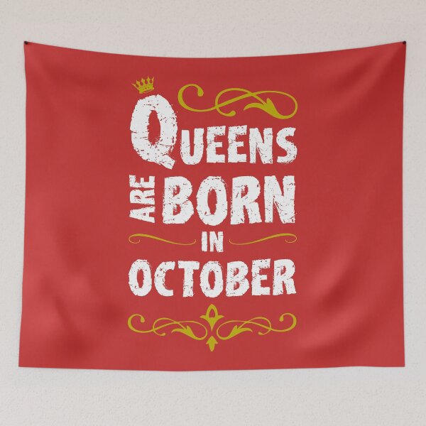 Item preview, Queens are born in October - funny birthday gift T-Shirt designed and sold by HappyTees.