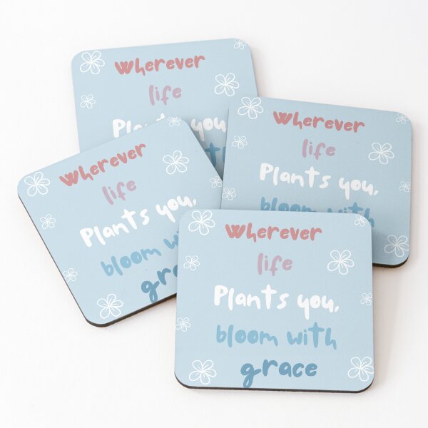 Item preview, Wherever life plants you bloomwith grace, inspirational life quote ( colour palette,color palete designed and sold by Sanaura.