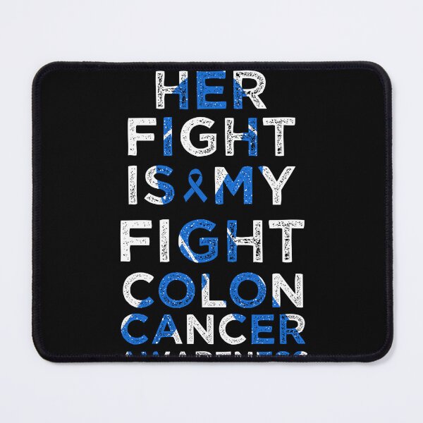 Item preview, Her Fight Is My Fight Colon Cancer Awareness Blue Ribbon Vintage designed and sold by cssdru.