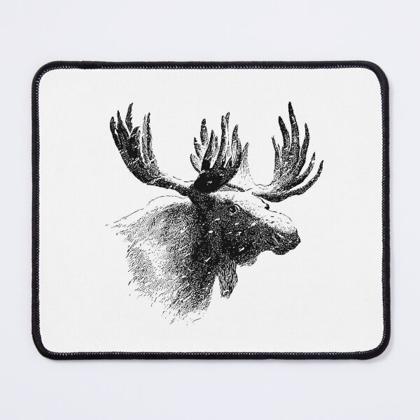 Item preview, Vintage Moose European Engraving by Frederick Schwatka designed and sold by blackdogshop.