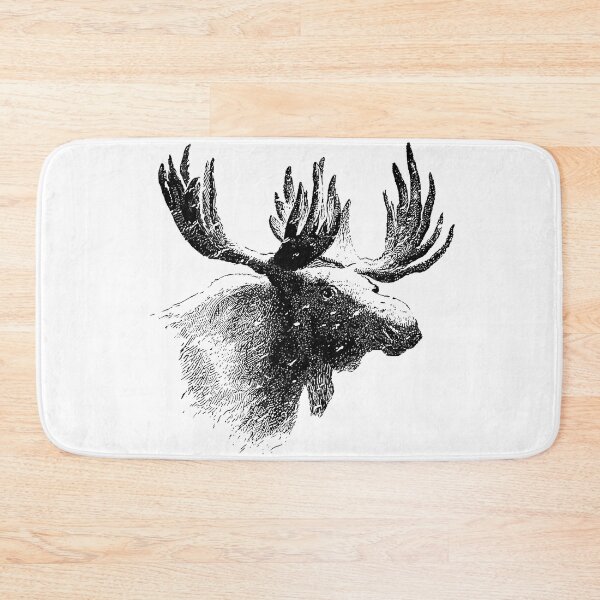 Item preview, Vintage Moose European Engraving by Frederick Schwatka designed and sold by blackdogshop.