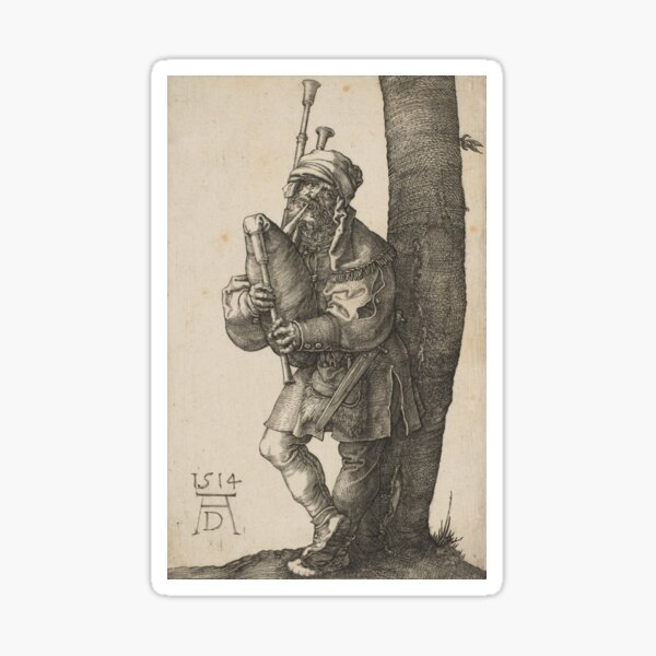 Item preview, The Bagpiper by Albrecht Dürer designed and sold by ExclusiveKitsch.