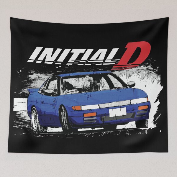 Item preview, Initial D - Mountain Drift Racing Tandem s13 sylvia Impact blue Mako designed and sold by cowtownCOWBOY.