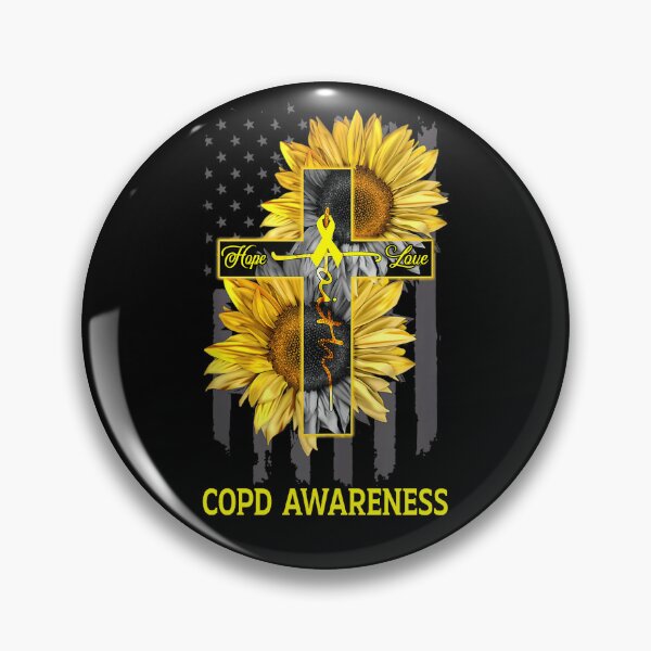 Item preview, Faith Hope Love American Flag Sunflower Christian Cross COPD Awareness designed and sold by Tadmab.