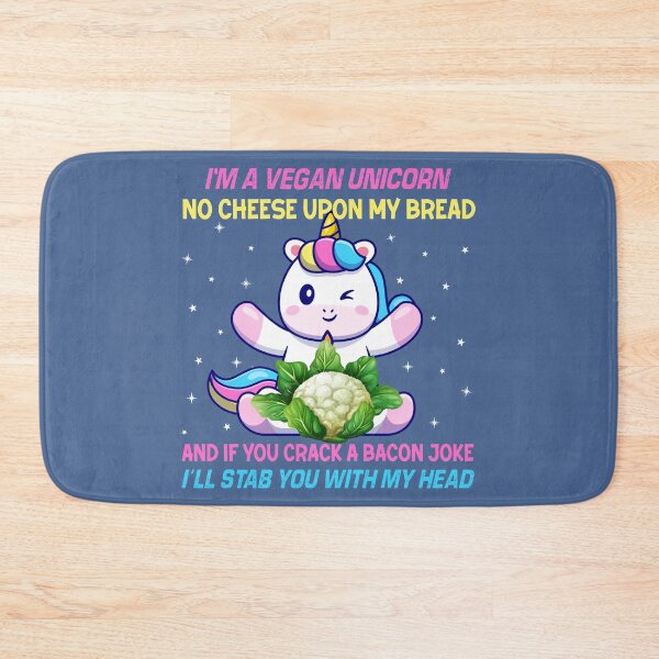 Item preview, I'm Vegan Unicorn No Cheese Upon My Bread Vegetarian Cool designed and sold by raretshirtsuk.